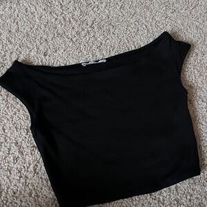 Zara off the shoulder cropped top